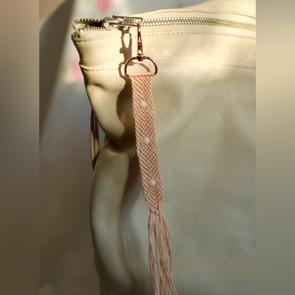Handmade Keychain or Bag Charm Rose Gold